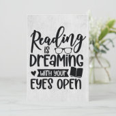 Lezer Gift Reading is droomachtig Bedankkaart (Staand voorkant)