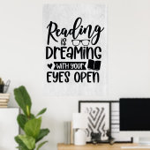 Lezer Gift Reading is droomachtig Poster (Thuiskantoor)