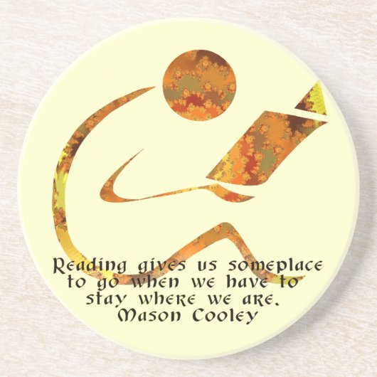 Lezer - Golden Onderzetter (Voorkant)