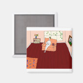 Lezer in perzikkamer magneet (Voorkant / Achterkant)