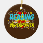 Lezer kinder leest Nerd Bookworm Reading is Mijn Keramisch Ornament (Voorkant)