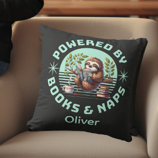 Lezer Luiaard. Uniek Cadeau voor Boekenliefhebber Kussen