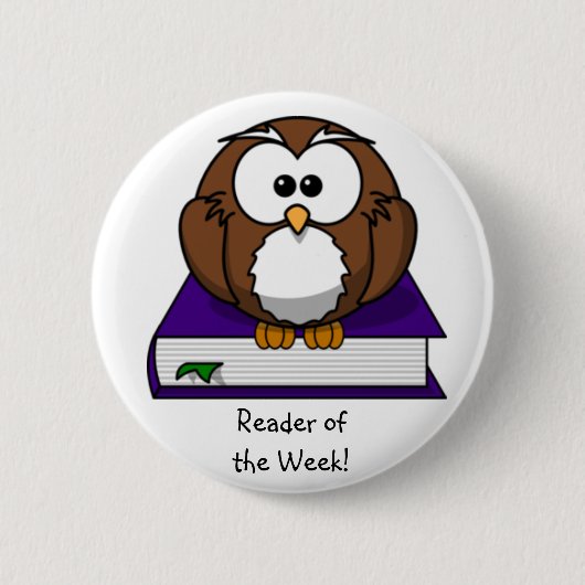 Lezer van de week! Knoop Ronde Button 5,7 Cm (Voorkant)
