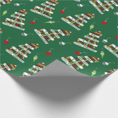 Lezers en boekovers met kerstboom cadeaupapier (Hoek)