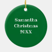 Lezers en boekovers met kerstboom keramisch ornament (Achterkant)