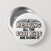 Lezers van boeken Knop Ronde Button 7,6 Cm (Voorkant /achterkant)