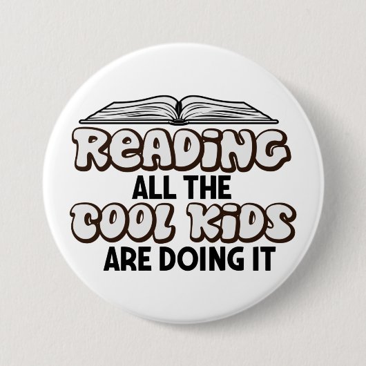 Lezers van boeken Knop Ronde Button 7,6 Cm (Voorkant)