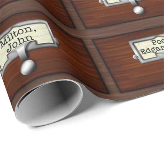 Lezers van  tapecatalogus voor bibliotheekprogramm cadeaupapier (Rol Hoek)