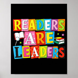 Lezers zijn leiders grappig lezen boek liefhebber poster