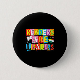 Lezers zijn leiders grappig lezen boek liefhebber ronde button 5,7 cm