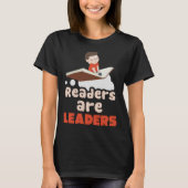 Lezers zijn leiders, lezen bibliothecaris, boekenl t-shirt (Voorkant)