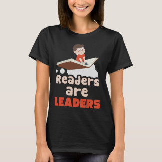 Lezers zijn leiders, lezen bibliothecaris, boekenl t-shirt
