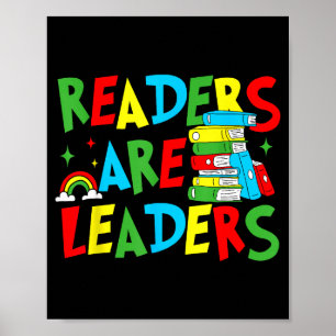Lezers zijn leiders lezen boek liefhebber leraar k poster