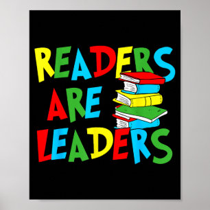 Lezers zijn leiders lezen boek liefhebber leraar k poster