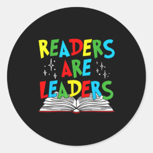 Lezers zijn leiders lezen boek liefhebber leraar k ronde sticker