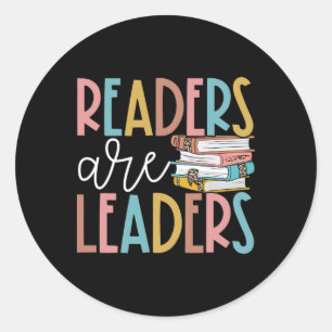 Lezers Zijn Leiders Lezen Boekliefhebbers Leraar W Ronde Sticker