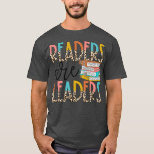Lezers zijn leiders van Boho Leopard Book Lover Ba T-shirt
