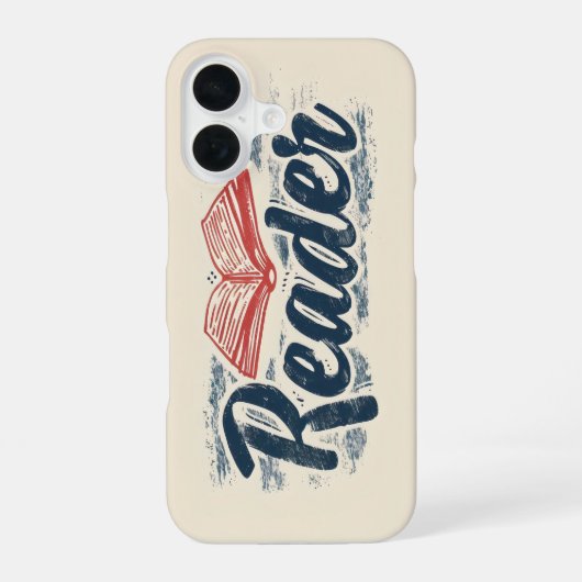 Lezersboek Slogan iPhone 16 Hoesje (Achterkant)