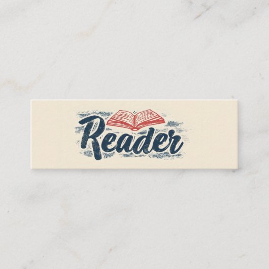 lezersboek-slogan mini visitekaartje (Voorkant)