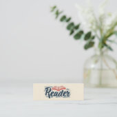 lezersboek-slogan mini visitekaartje (Staand voorkant)