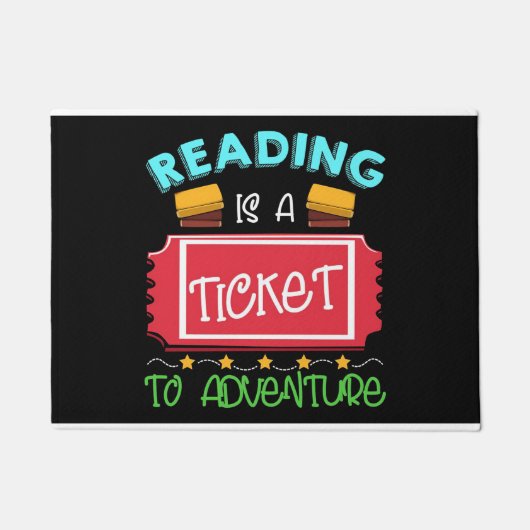 Lezersgeschenk Lezen Is Een Ticket Naar Avontuur Deurmat (Voorkant)