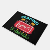 Lezersgeschenk Lezen Is Een Ticket Naar Avontuur Deurmat (Schuin)