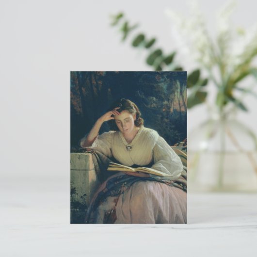 Lezing , 1863 briefkaart (Staand voorkant)