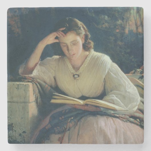 Lezing , 1863 stenen onderzetter (Voorkant)