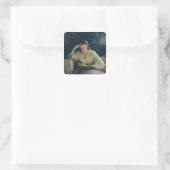 Lezing , 1863 vierkante sticker (Tas)