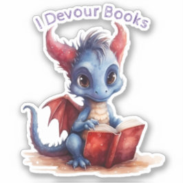 *~* Lezing Baby Dragon AP88 I DEVOUR Boeken Schatt Sticker