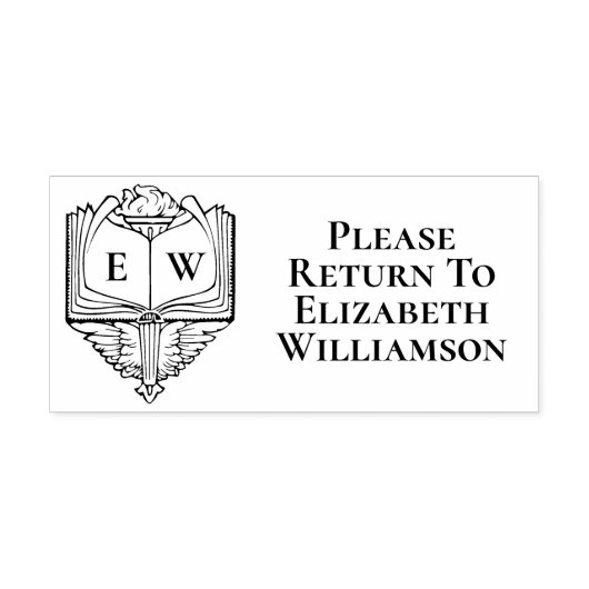 Lezing bibliotheek  Bookplate Gelieve terug te ker Zelfinktende Stempel (Design)