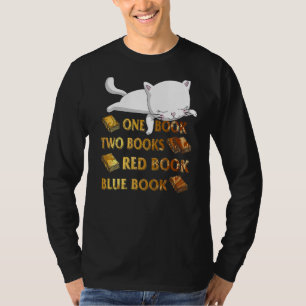 Lezing Bibliotheek Golden One Boek Twee Boeken Cat T-shirt