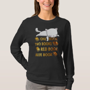 Lezing Bibliotheek Golden One Boek Twee Boeken Cat T-shirt