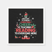 Lezing Leraar Kerst Elf Kerstmis Cheer Servet (Voorkant)