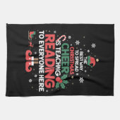 Lezing Leraar Kerst Elf Kerstmis Cheer Theedoek (Horizontaal)