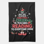 Lezing Leraar Kerst Elf Kerstmis Cheer Theedoek (Verticaal)