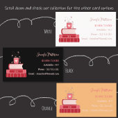 Lezing leraar rode boeken zwarte Visitekaartjes