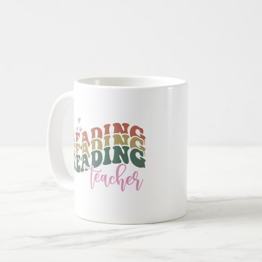 Lezing leraar Tshirt Koffiemok (Voorkant links)