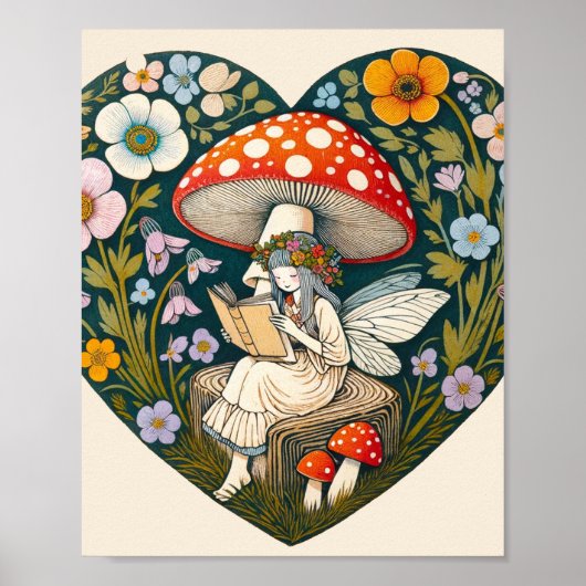 Lezing Mushroom Fairy Poster (Voorkant)