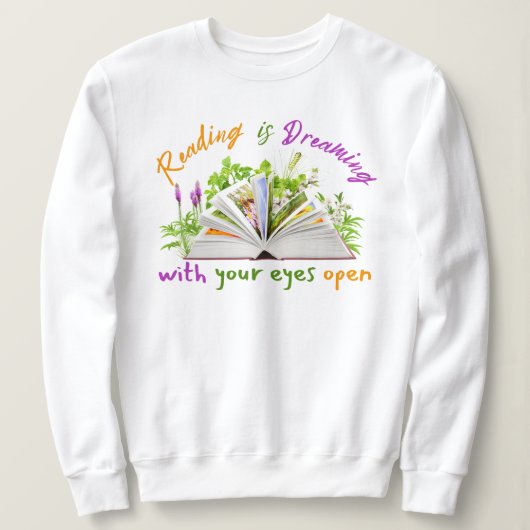 Lezing Quote Vrouwen Sweatshirt – Gezellige Boeken (Design voorkant)