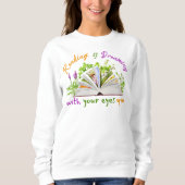 Lezing Quote Vrouwen Sweatshirt – Gezellige Boeken (Voorkant)
