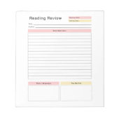 Lezing Review Planner Notitieblok (Voorkant)
