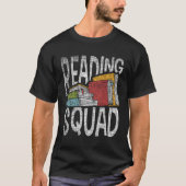 Lezing Squad Boek Reading Docent Boekenwurm T-shirt (Voorkant)