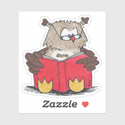 Lezing Uil sticker (Vel)