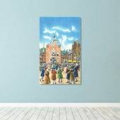 Lezing van de onafhankelijkheidsverklaring canvas afdruk (Insitu (Houten vloer))