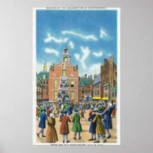 Lezing van de onafhankelijkheidsverklaring poster