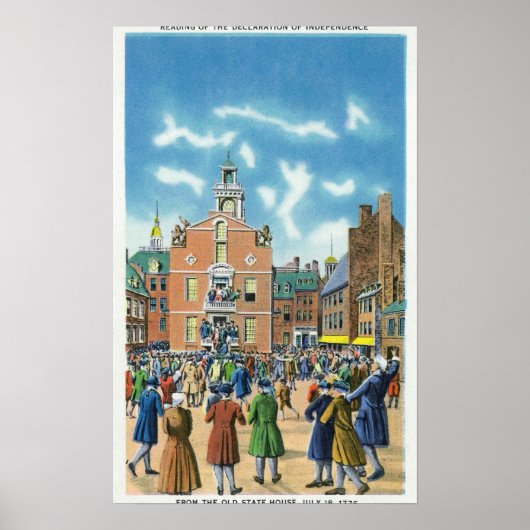 Lezing van de onafhankelijkheidsverklaring poster (Voorkant)