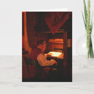 Lezing van het de kaart de oude man van groeten