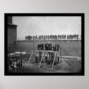 Lezing van het Lincoln Death Warrant 1865 Poster
