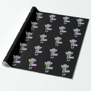 Lf Grappige Letter L Woordspeling Donkere Achtergr Cadeaupapier